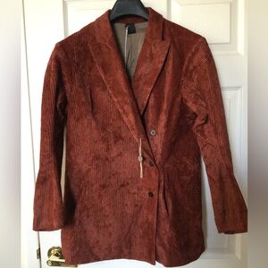 Masnada Rust Corduroy Jacket NWT